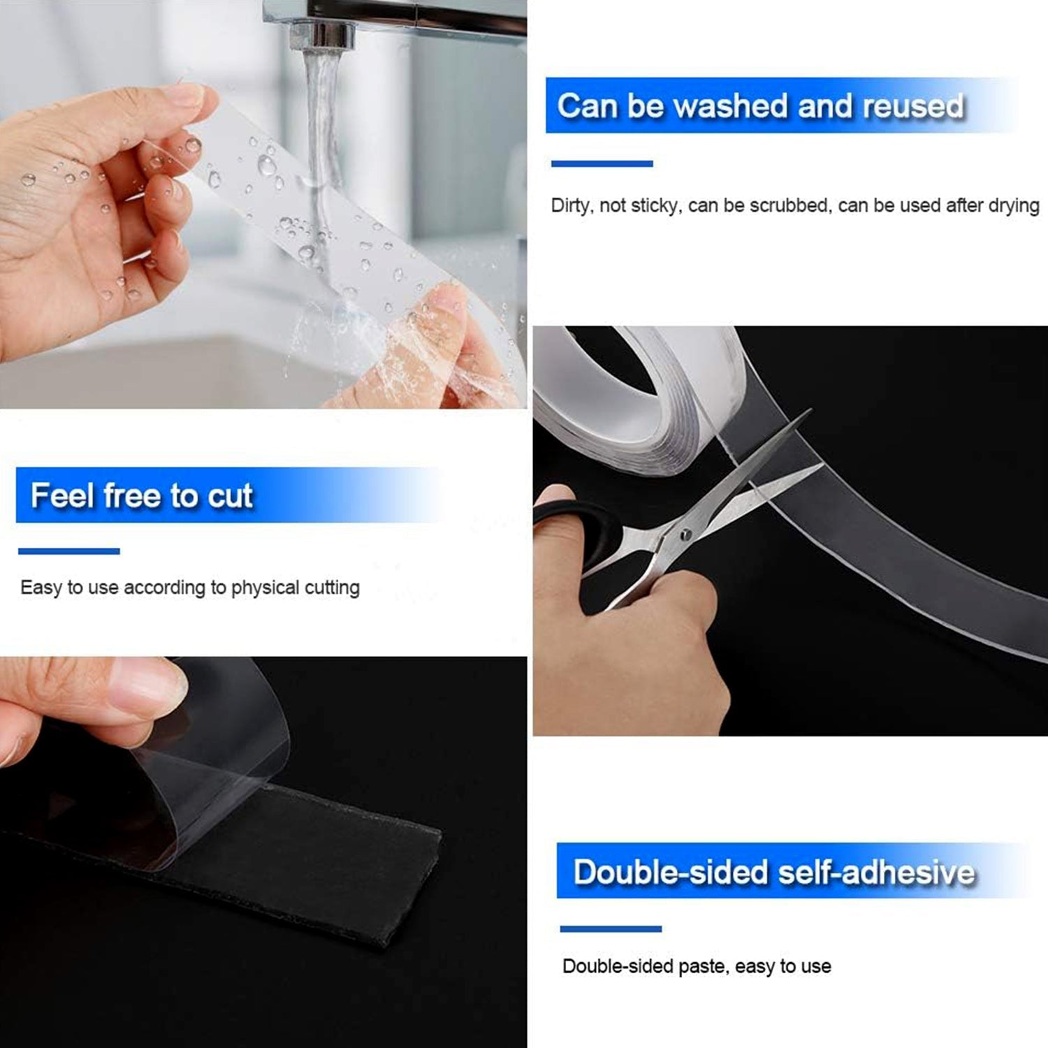 Strong Transparent Double-Sided Nano Adhesive Tape Strong Transparent Double-Sided Nano Adhesive Tape